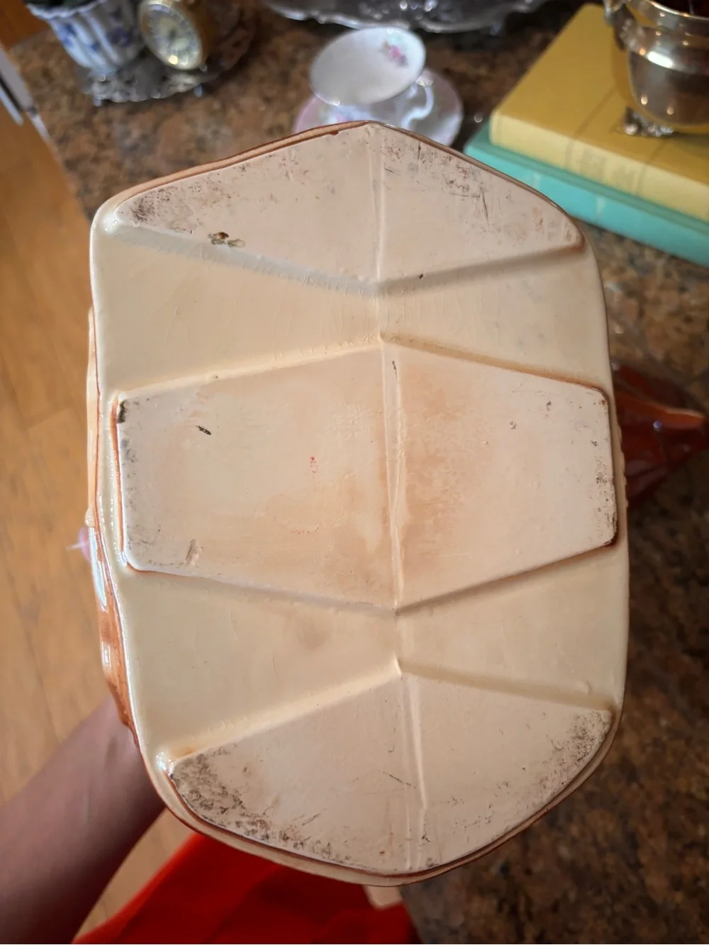 Vintage 1950s American Bisque Sack of Cookies Ceramic Cookie Jar Daisy 9”